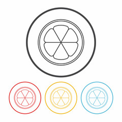 fruits lemon line icon