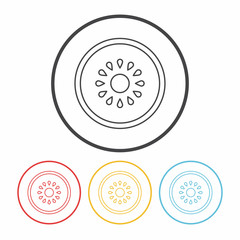 Fototapeta premium fruits kiwi line icon