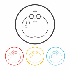 Obraz premium fruits Persimmon line icon