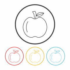 fruits apple line icon