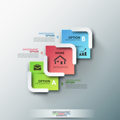 Modern infographics options banner.