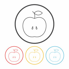 fruits apple line icon