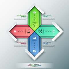 Modern infographics options banner.
