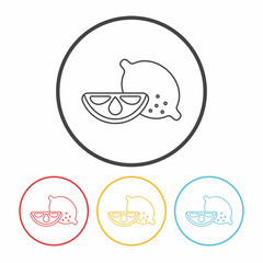 fruits lemon line icon