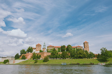 Fototapeta na wymiar Wawel Castle on summer day, Krakow, Poland