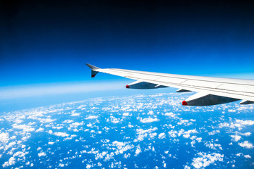 Flying above the clouds.