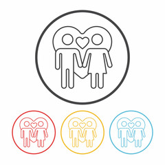 couple line icon