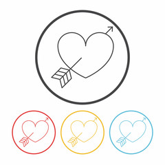 love heart line icon