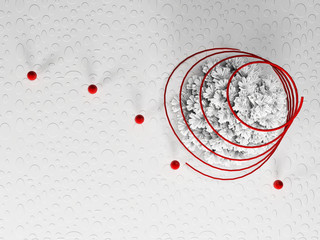 Christmas tree, top view,