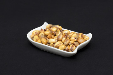 Canchita peruvian fried corn appetizer (served with ceviche, etc)