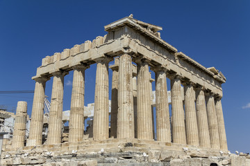 The acropolis in Athens at daylight