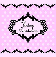 Vintage vector invitation