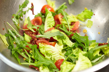 vegetable salad in a large bowl