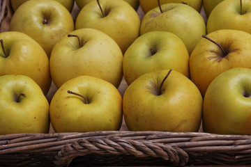 Fresh apples on a market in Corsica, France