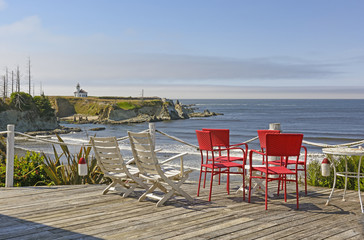 Scenic View from a Seaside Balcony