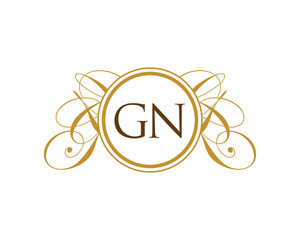 GN Luxury Ornament initial Logo