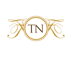 TN Luxury Ornament initial Logo
