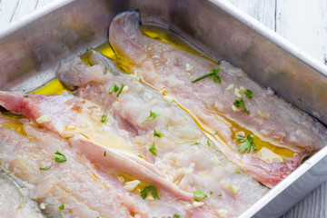 Cooking Baked sea bass