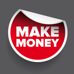 Make money label round red