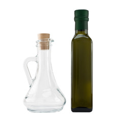bottle of olive oil isolated on a white background