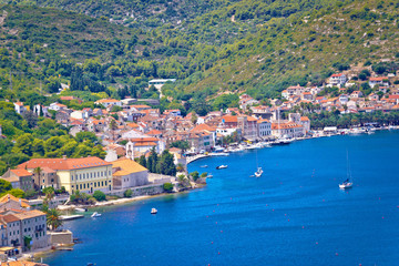 Town of Vis waterfront aerial view