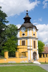 Fototapeta na wymiar Spisska Kapitula - clock tower, northern Slovakia