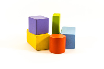 Fototapeta premium Wooden building blocks