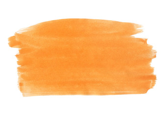 A fragment of the orange background painted with gouache