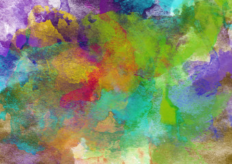 Naklejka na ściany i meble Abstract Artistic Colorful Watercolor Background