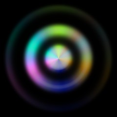 Interesting and unusual illustration of 3 blurred concentric cir