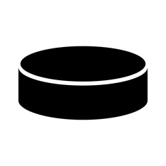 Hockey puck flat icon for sports apps and websites