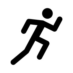 Recreation running flat icon for sports apps and websites