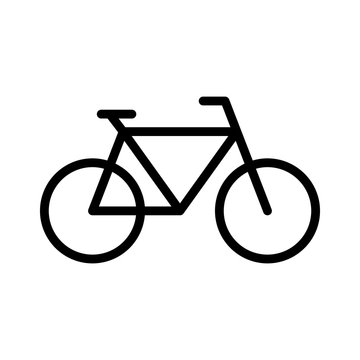 Bicycle fitness line art icon for apps and websites