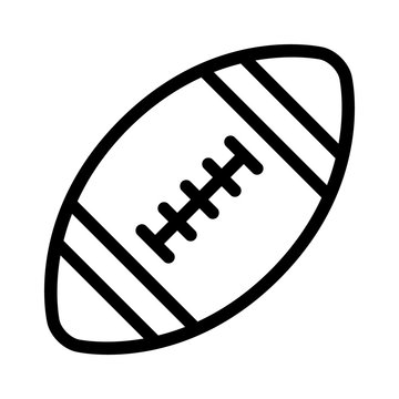 American gridiron football line art icon for apps and websites