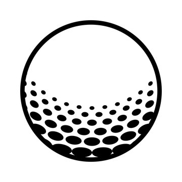 recommend clip art: Golf ball on a tee line art icon for sports apps and websites
