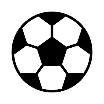 Soccer (football) flat icon for sports apps and websites