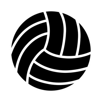 Volleyball ball flat icon for sports apps and websites