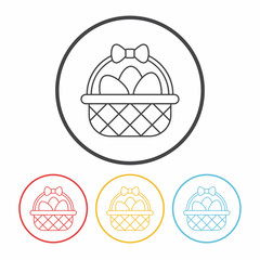 easter egg line icon