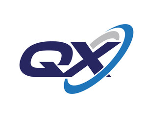QX Letter Swoosh Sport Logo