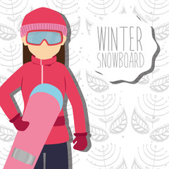 Fototapeta na wymiar Winter sport and wear accesories