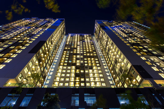 night time of condominium