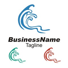 Fototapeta premium wave logo logo icon Vector