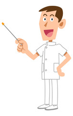 サムアップする看護師