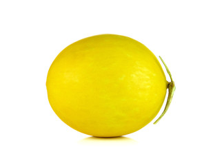 Yellow cantaloupe isolated on the white background