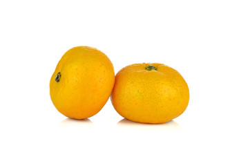 Ripe orange isolated on white background