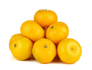 Division ripe orange isolated on white background