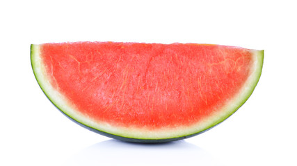 Slice of watermelon on white background