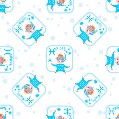 pisces seamless pattern