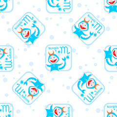 scorpio seamless pattern