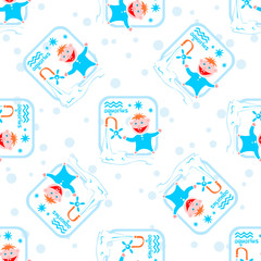 aquarius seamless pattern